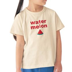 日本千趣會 - 純棉立體蔬果印花短袖-西瓜-白