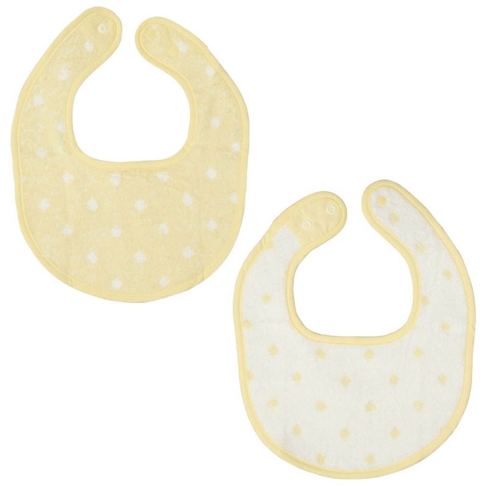 圍兜2件組-毛巾布-黃色 (70~95cm)