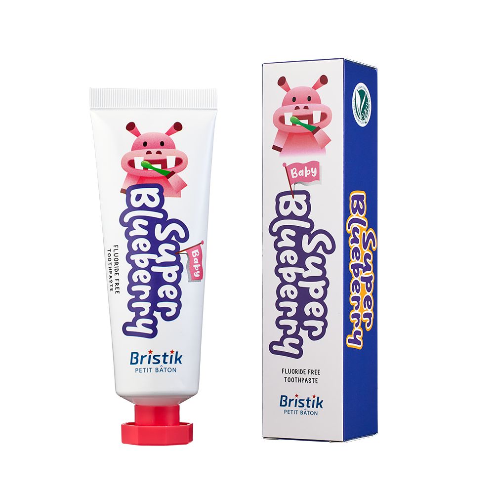 韓國 Bristik - 動物小夥伴 嬰幼兒無氟牙膏-藍莓味 (6個月以上)-50g
