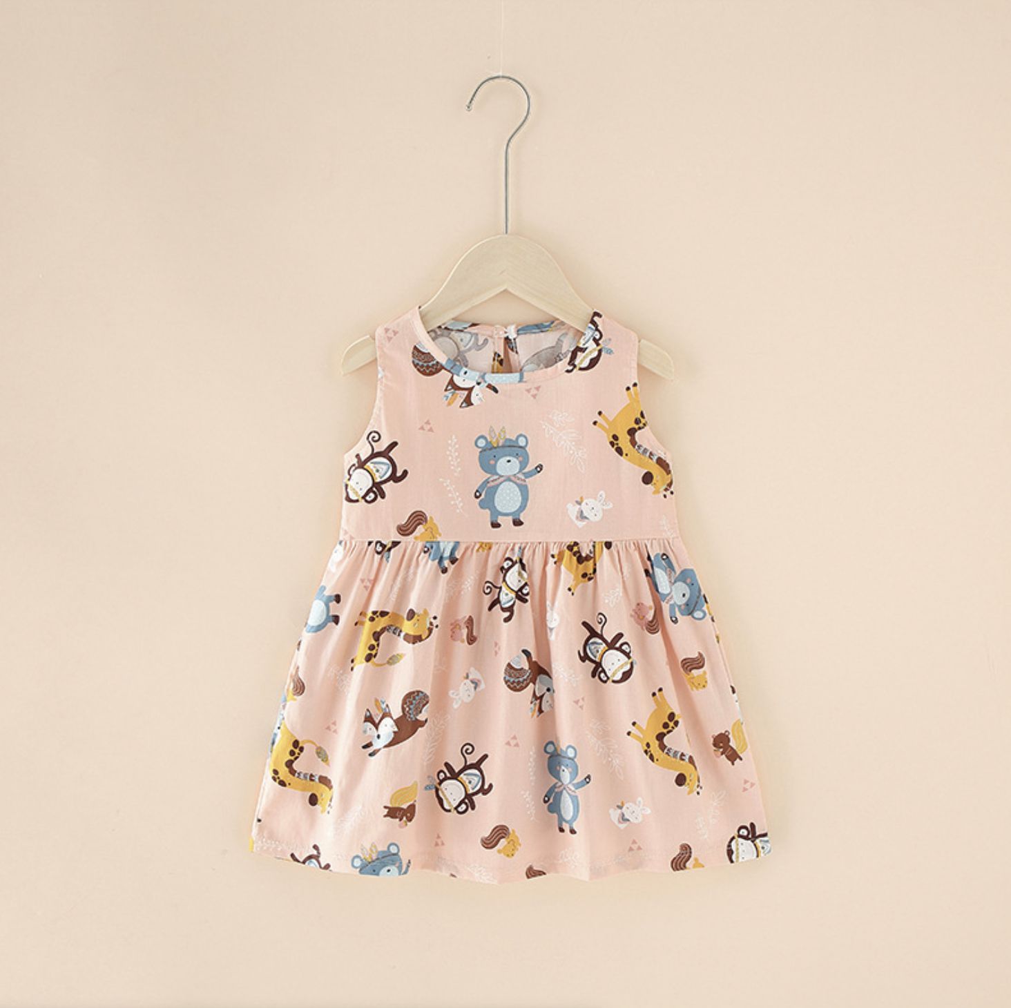 純棉涼爽娃娃洋裝-森林朋友