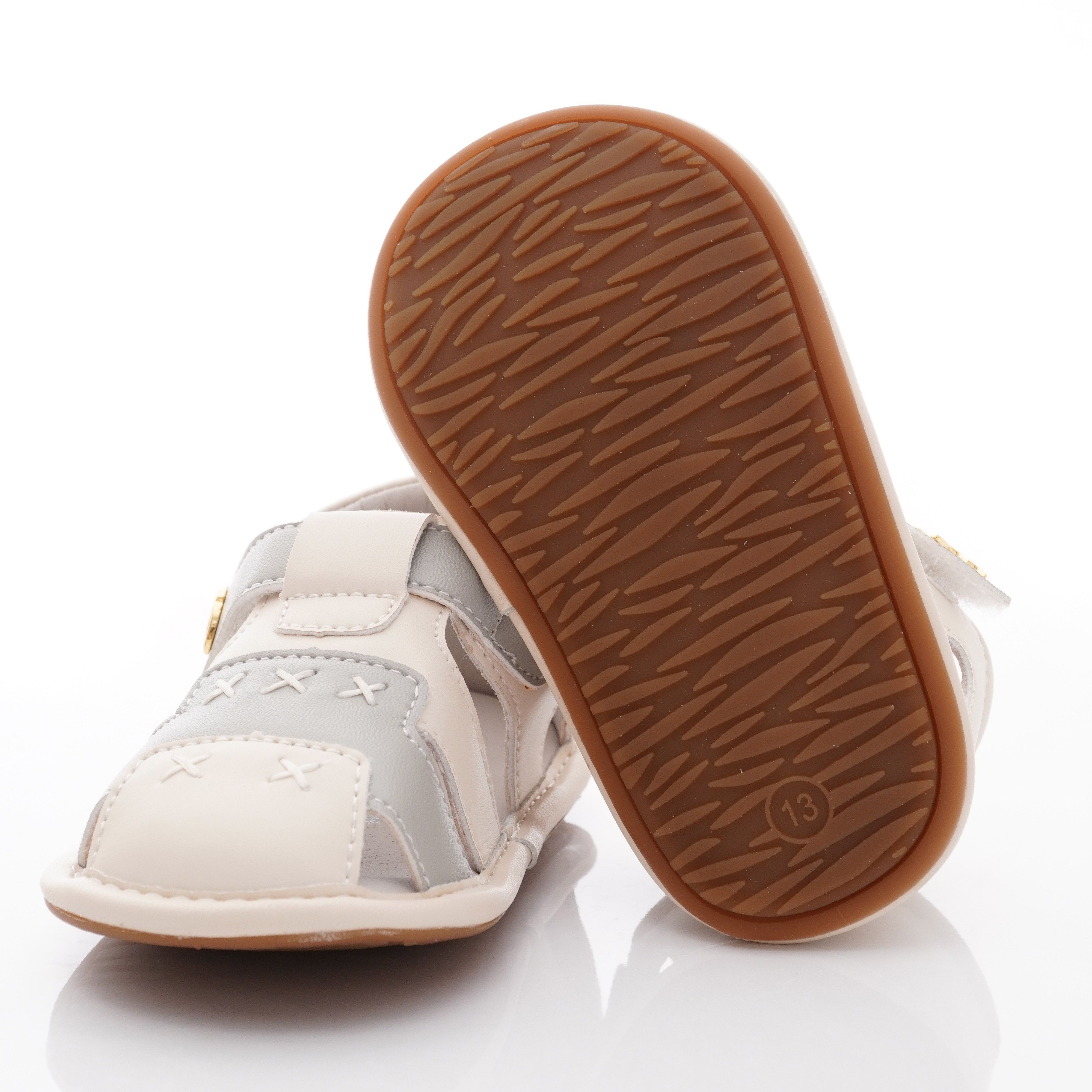 Arnold Palmer 雨傘牌 - 護趾軟軟學步涼鞋款(寶寶段)-灰