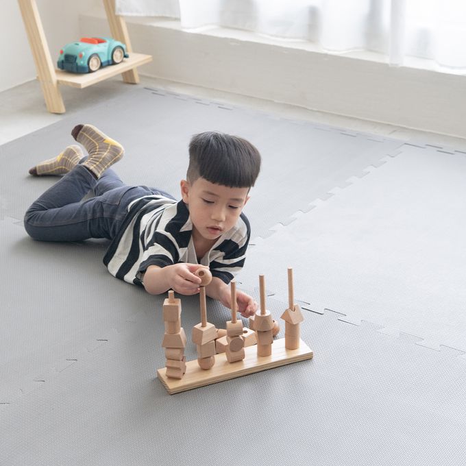 Pato.Pato - EVA大型安全運動地墊-灰 (100*100*4cm)-1包3片