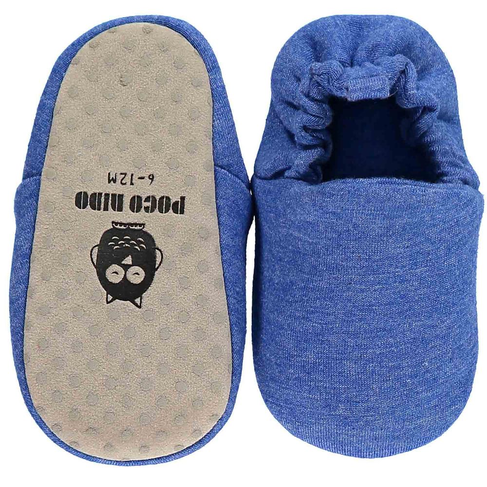 英國 POCO NIDO - 寶寶手工鞋/學步鞋-素面海洋藍