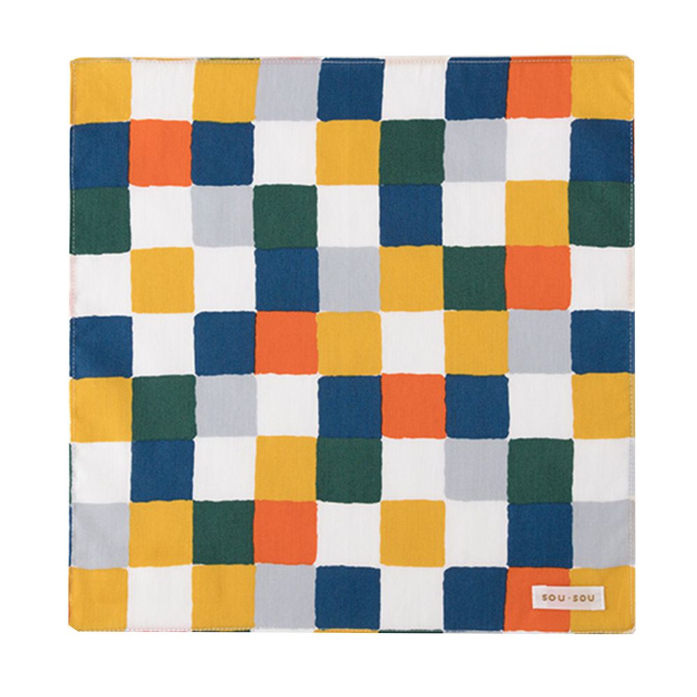 日本代購 - 【SOU·SOU】日本製今治純棉紗布手帕-格紋 (30x30cm)