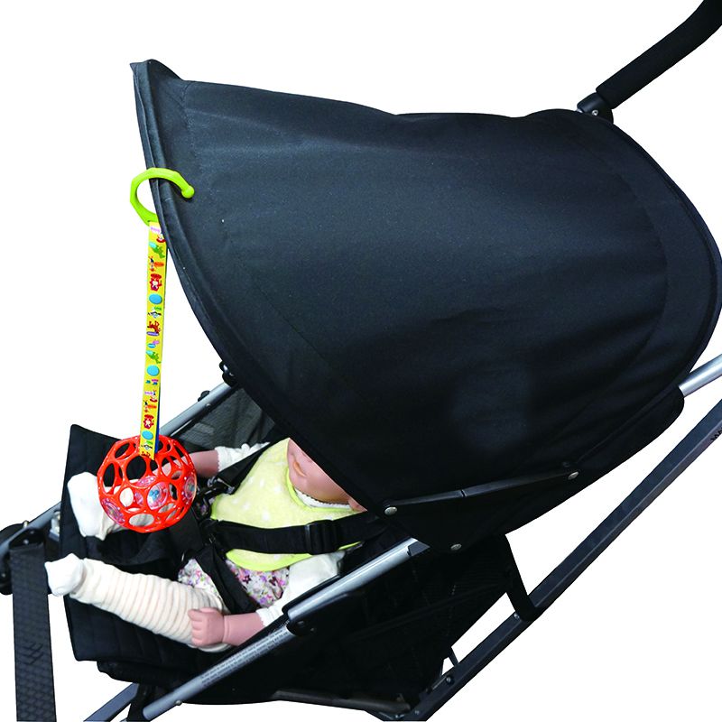 akachan honpo - 玩具防掉繩C型扣環款-迪士尼-藍色 (【繩子】最短時:27cm 最長時:31cm【扣環】4.6×5.3cm)