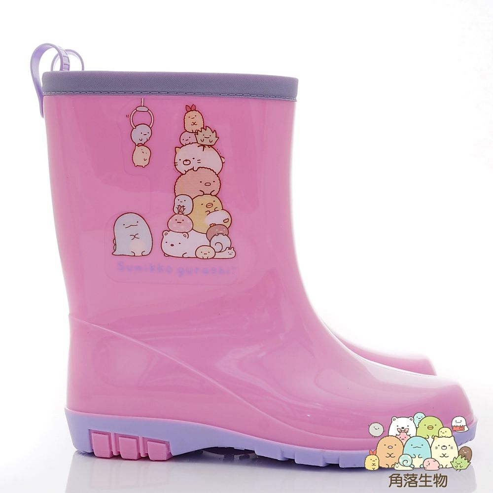 角落生物 - 台灣製角落小夥伴雨鞋(中大童段)-粉