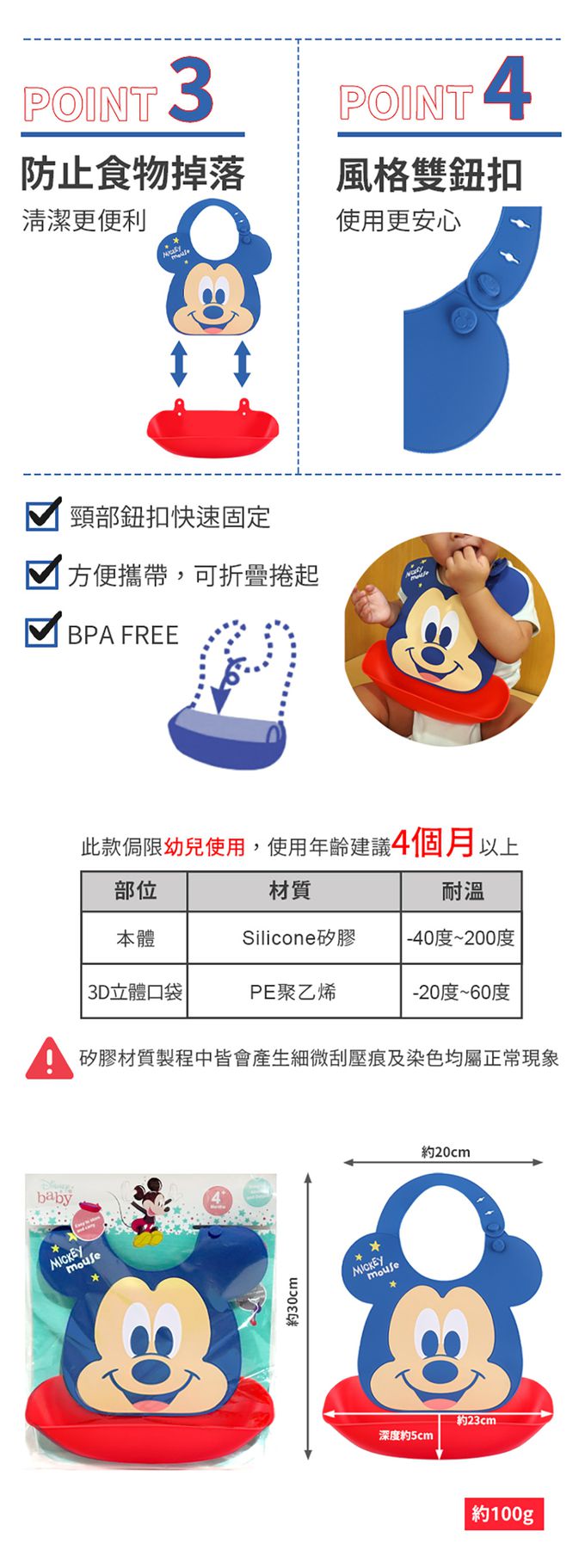 SuperBO - 防水圍兜-米奇