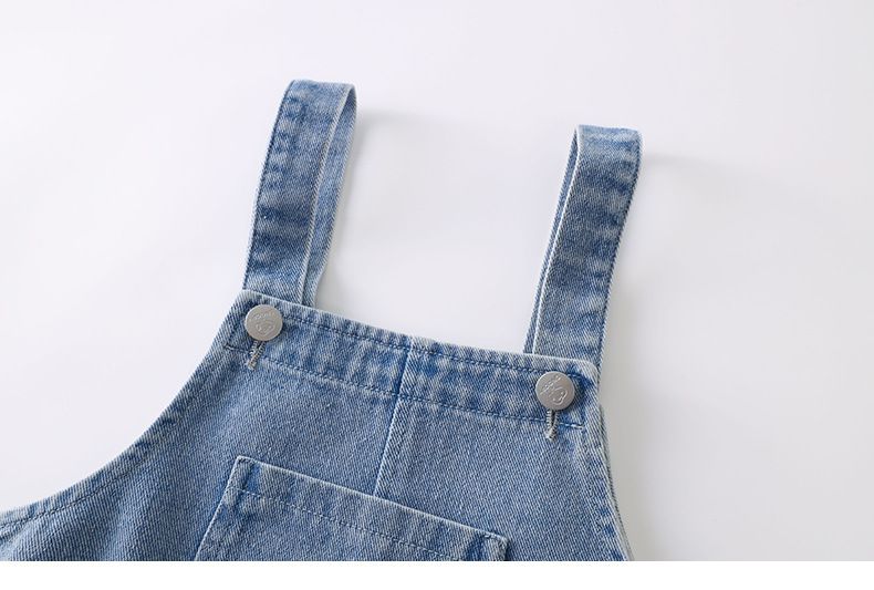 卡通SNOOPY吊帶牛仔連身短裙-小小SNOOPY-藍色