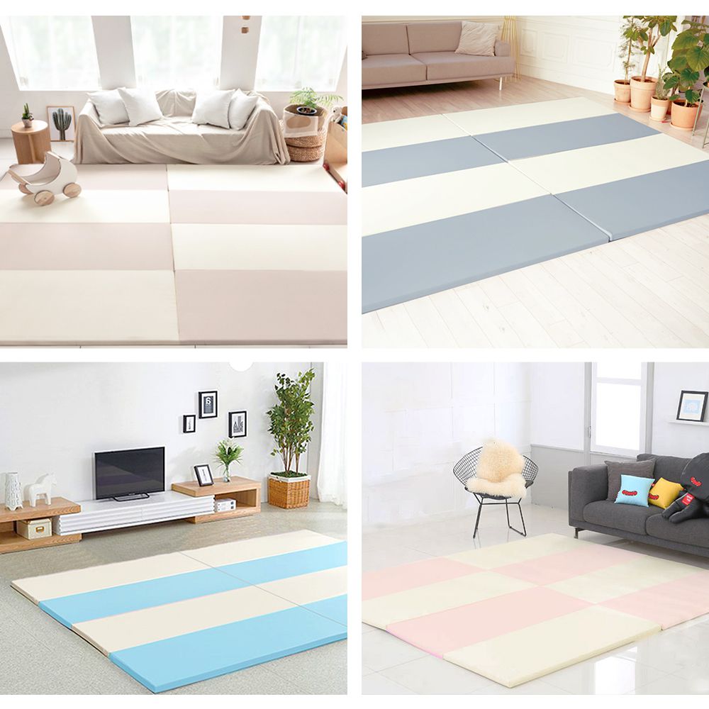 Mirabell - [韓國原廠]摺疊軟墊地墊遊戲地墊-奶茶色 (200 x 140 x 4 cm)