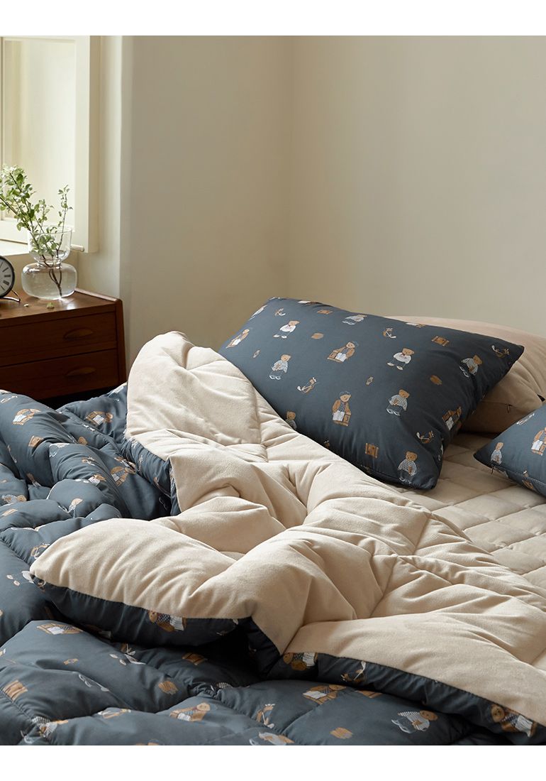 韓國 Maatila - 可水洗M2全方位抗菌防蟎棉被(冬被)-紳士熊熊