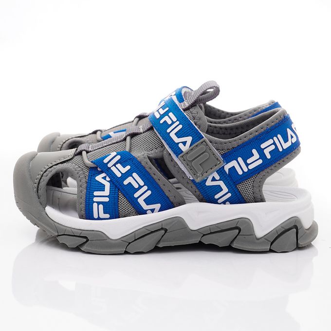 FILA - FILA運動護趾涼鞋-2-S426X-431藍(中小童段)-涼鞋-藍