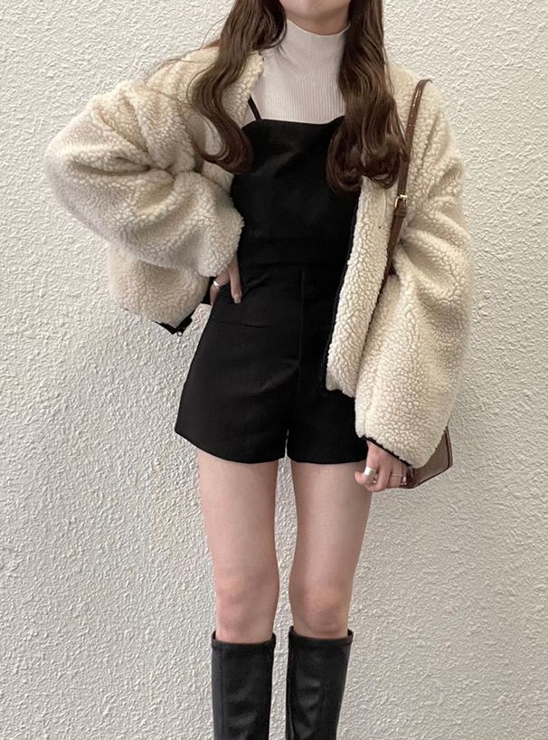 日本 GRL - 立領顯瘦彈性羅紋長袖上衣-皇家藍