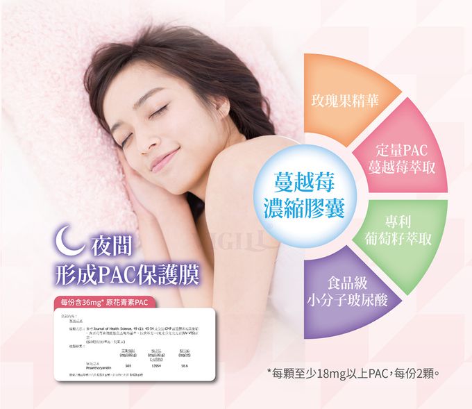 婦潔 VIGILL - 蔓越莓私密益生菌日夜雙護-(20粒+20粒)/盒 (單入)-(20粒+20粒)/盒