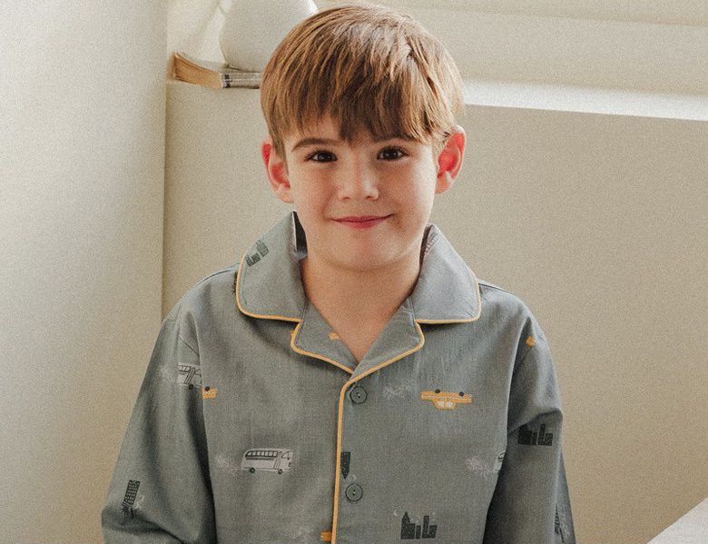 韓國 Mavarm Organic - 有機棉40支長袖寬鬆家居服-都市車車