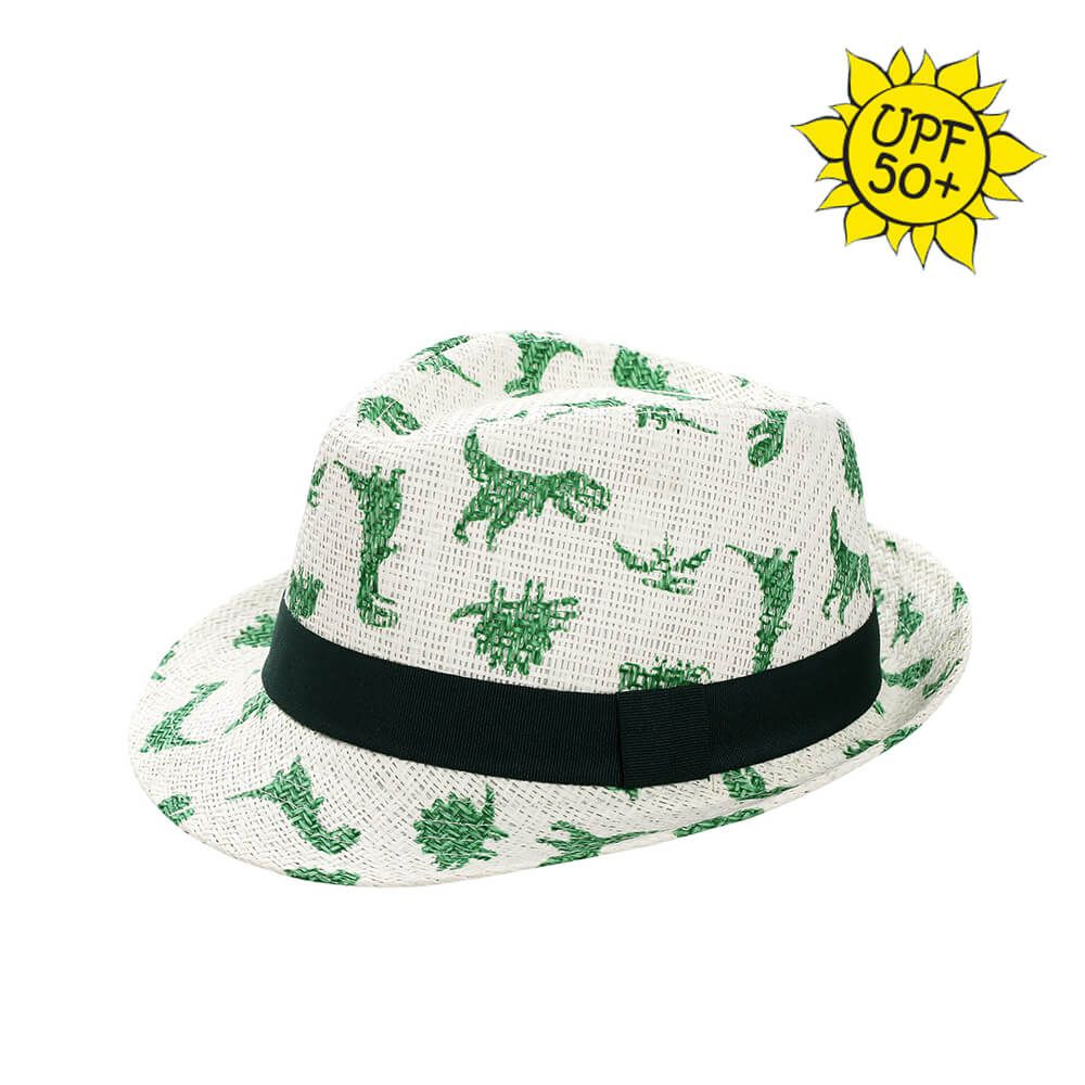 加拿大 flapjackkids - 防曬透氣紳士帽-恐龍