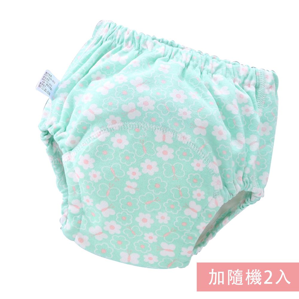 JoyNa - 可愛印花六層紗4層學習褲-3件入-綠色花朵+隨機2入