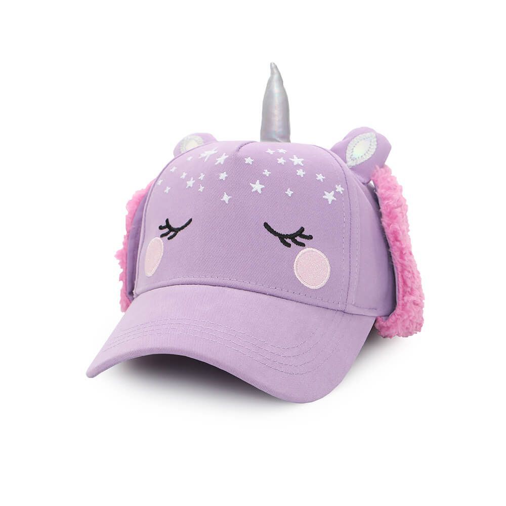 加拿大 flapjackkids - 3D造型遮耳棒球帽-獨角獸