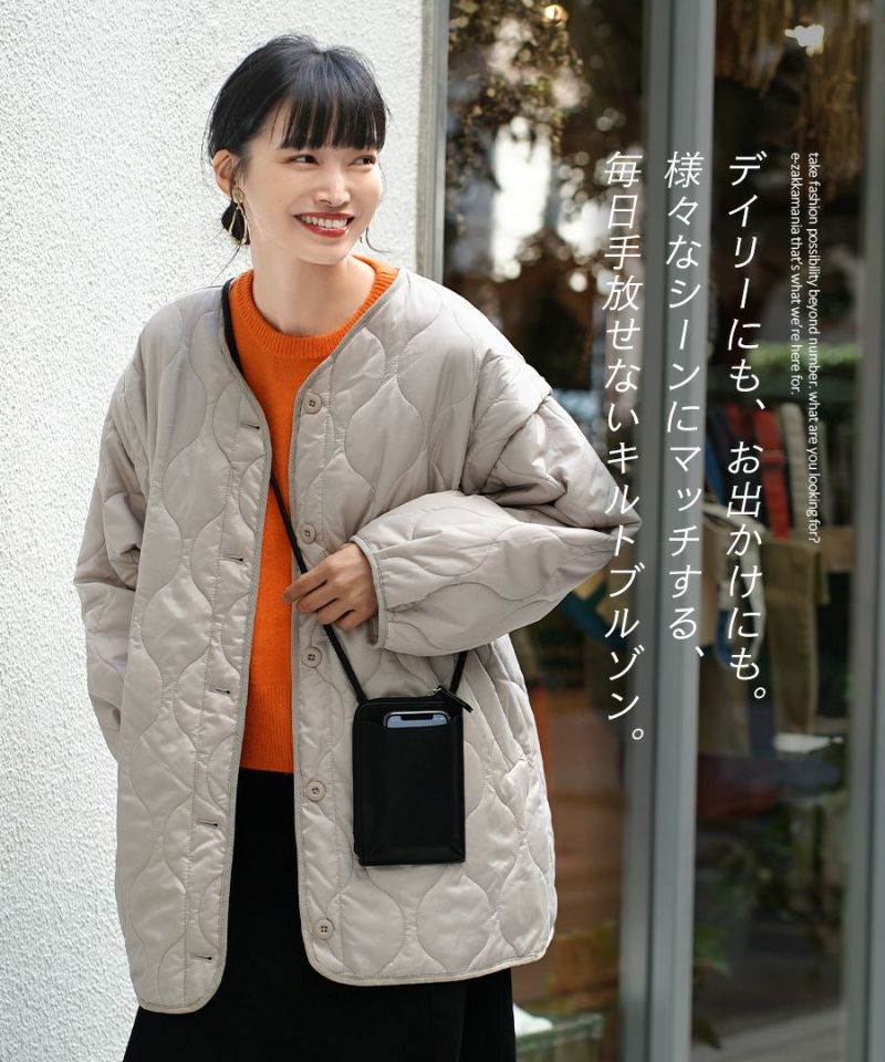 日本 zootie - 2WAY衍縫落肩鋪棉保暖外套/背心(袖可拆)-軍綠