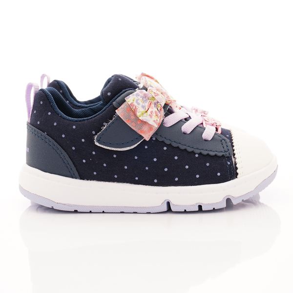 日本 Moonstar - Carrot機能童鞋-日本設計款圓點(中小童)-深藍