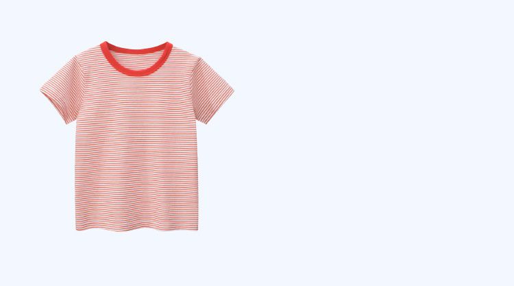 純棉短袖上衣-細條紋款-綠+白