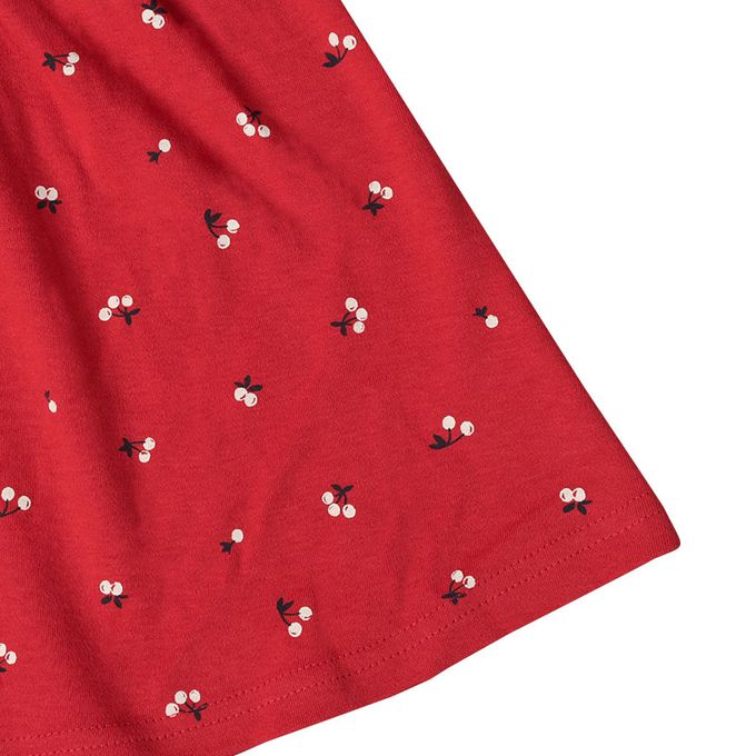 akachan honpo - 洋裝-滿版印花-紅色