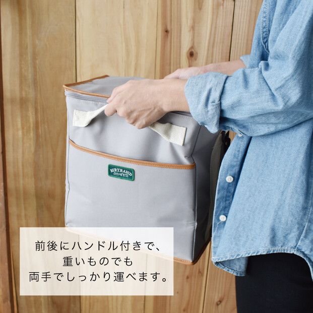 日本現代百貨 - 立體方形 保溫保冷袋/購物袋-20-墨綠 (30x20x32cm)