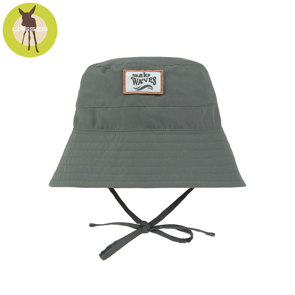 嬰幼兒抗UV海灘遮陽漁夫帽-暮夜綠