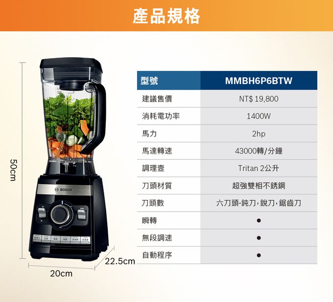 BOSCH - 超高速調理機 VitaBoost