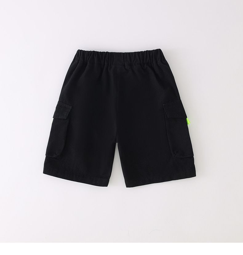 卡通SNOOPY腰鬆緊休閒短褲-側邊口袋-杏色