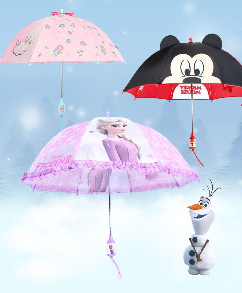 透視窗立體造型手動雨傘-卡通人物米奇-紅+黑