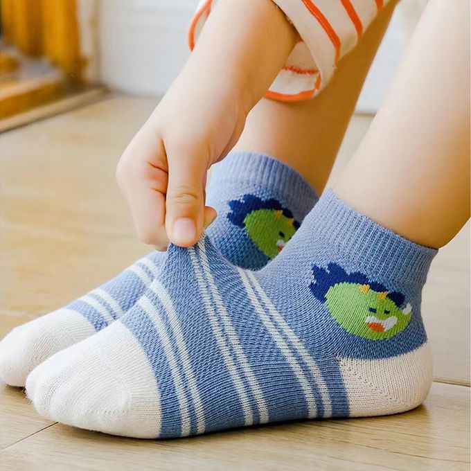 腳ㄚ子 - 幼/兒童透氣網眼襪 童襪 襪子 棉襪 兒童襪-恐龍樂園