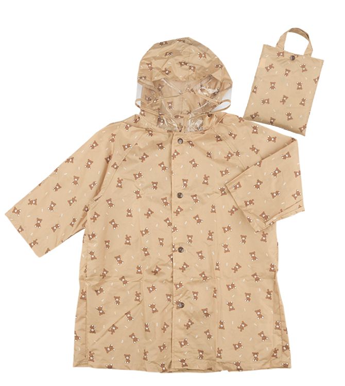 akachan honpo - 雨衣-小熊-淺卡其色