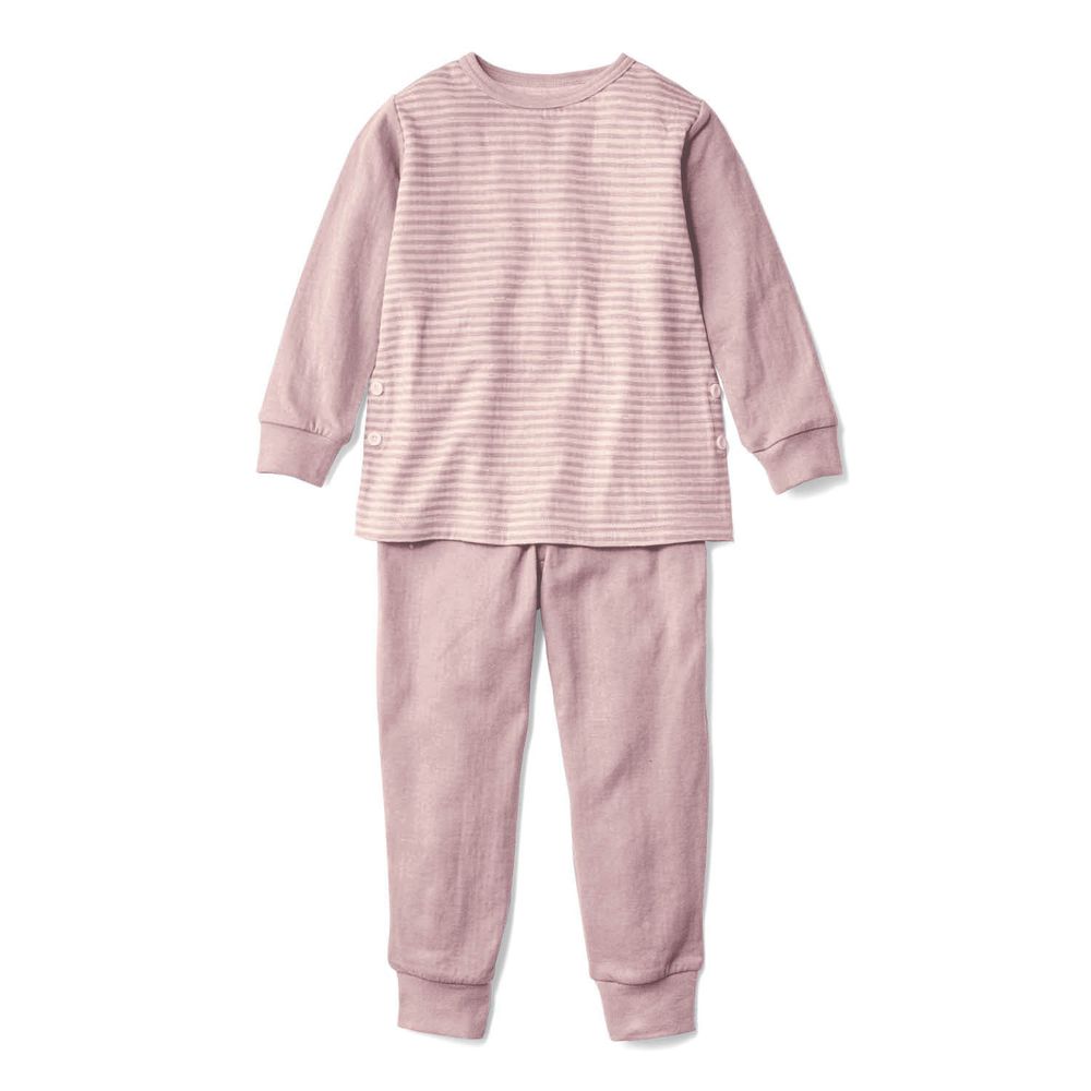 日本千趣會 - 100%純棉 (兒童)發熱家居服/睡衣(背部加厚)-紫羅蘭