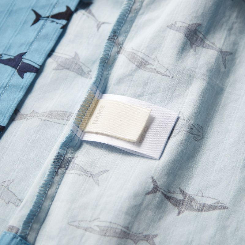 日本千趣會 - GITA 可當短褲2 WAY穿法的夏日甚平-鯊魚-水藍