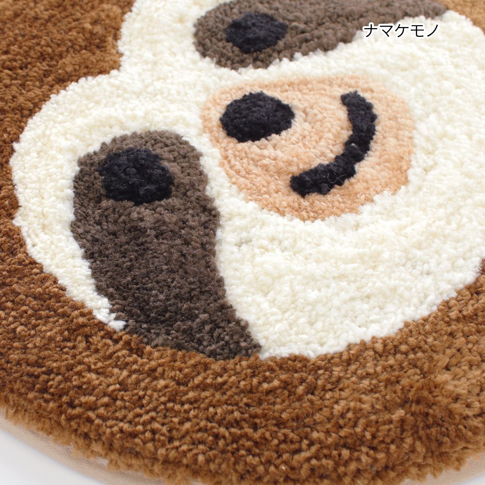 日本 TOMO - 可愛柔軟圓型坐墊/椅墊-熊貓-黑白 (約φ33cm)