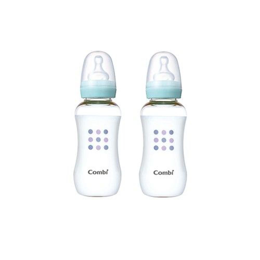 日本 Combi - 母乳力學 PES 奶瓶2入實用組-藍色-270mLx2