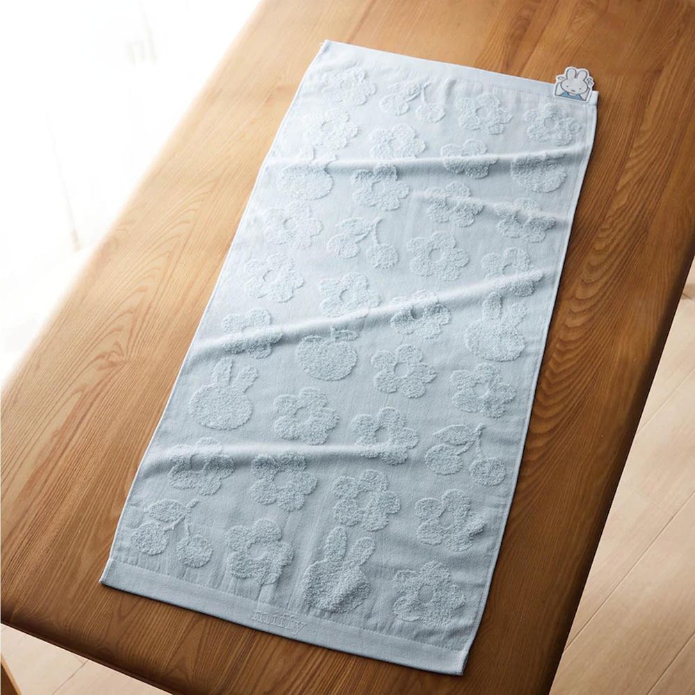 日本千趣會 - 米飛 日本製今治純棉浴巾-藍 (45x100cm)