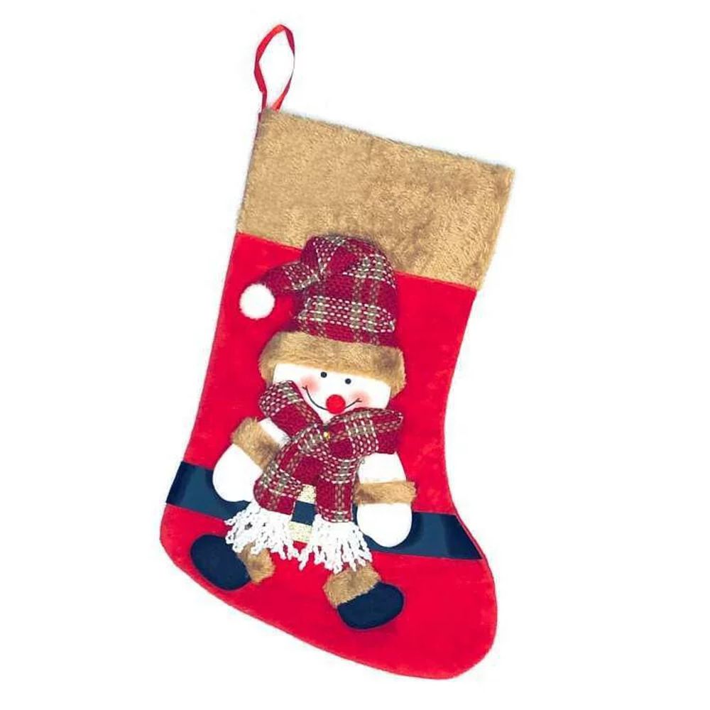 MODACore 摩達客 - 耶誕-棕毛雪人紅帽聖誕襪