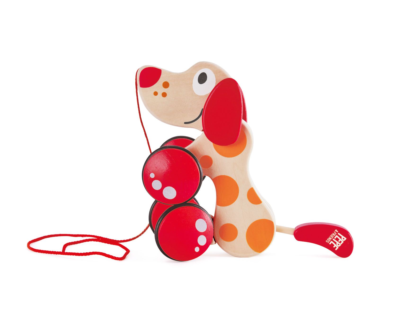 德國 Hape - 拖拉狗佩佩學步牽繩玩具