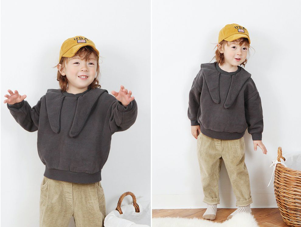 韓國 Babyblee - USA燈芯絨棒球帽-紅 (FREE)