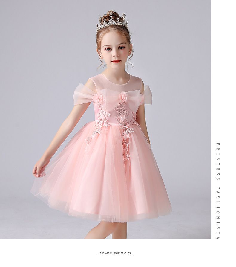 蕾絲網紗無袖澎澎紗裙-白色