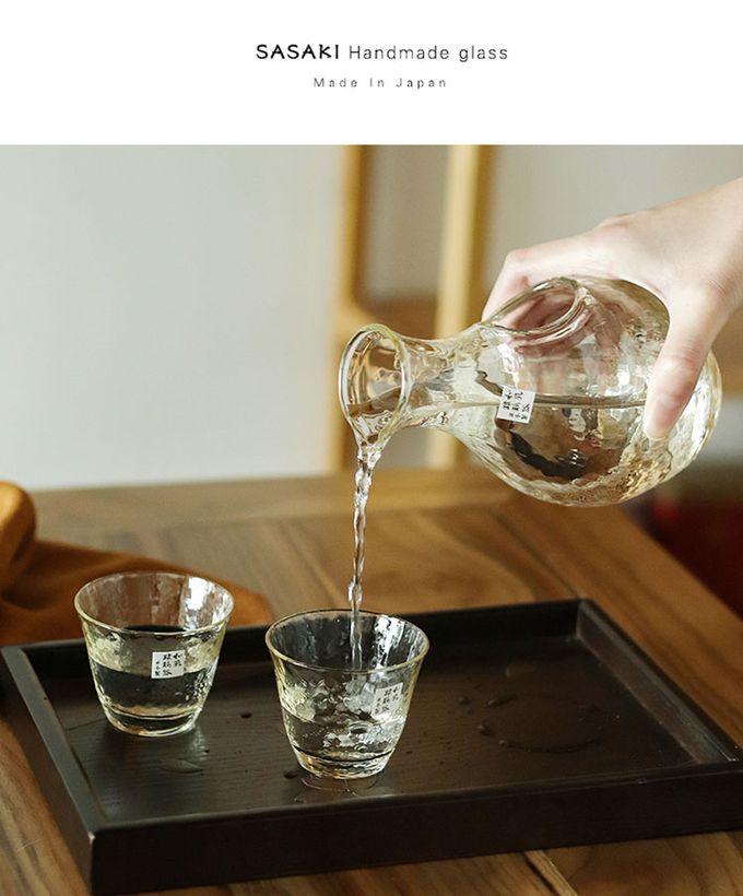 TOYO-SASAKI GLASS 東洋佐佐木 - 日本製 葫蘆形日式清酒酒杯套組-冰見雪