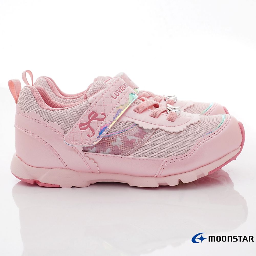 Moonstar日本月星 - 甜心競速運動款(中小童段)-運動鞋-粉