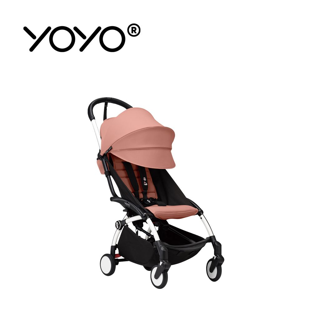 YOYO³ 6+推車組合-(含車架)-白色車架+桃色