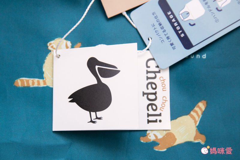 日本 Chepeli - 大容量保冷購物袋(可折疊收納)-刺蝟-深藍-15L/耐重10kg