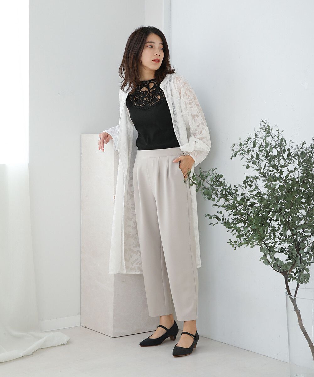 日本 Bab - 蕾絲拼接無袖上衣/大內搭背心-白