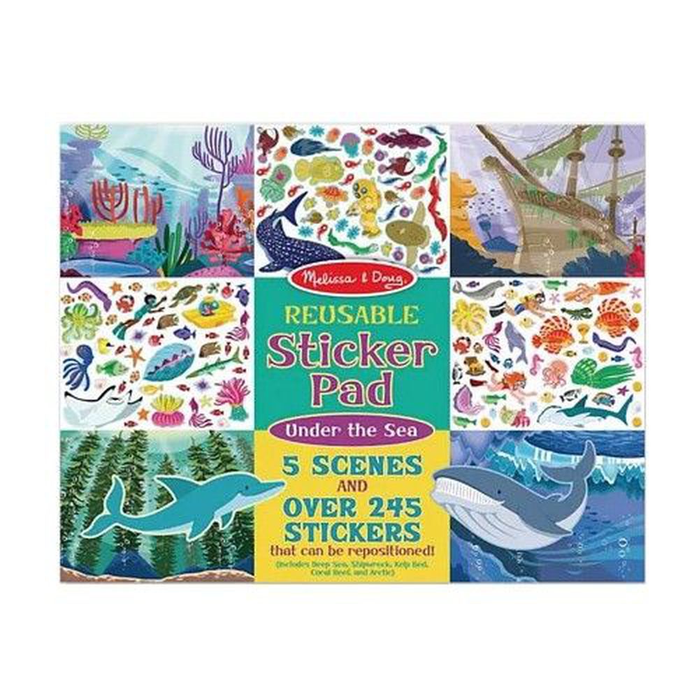 美國瑪莉莎 Melissa & Doug - MD 貼紙簿-可重複貼-海底世界