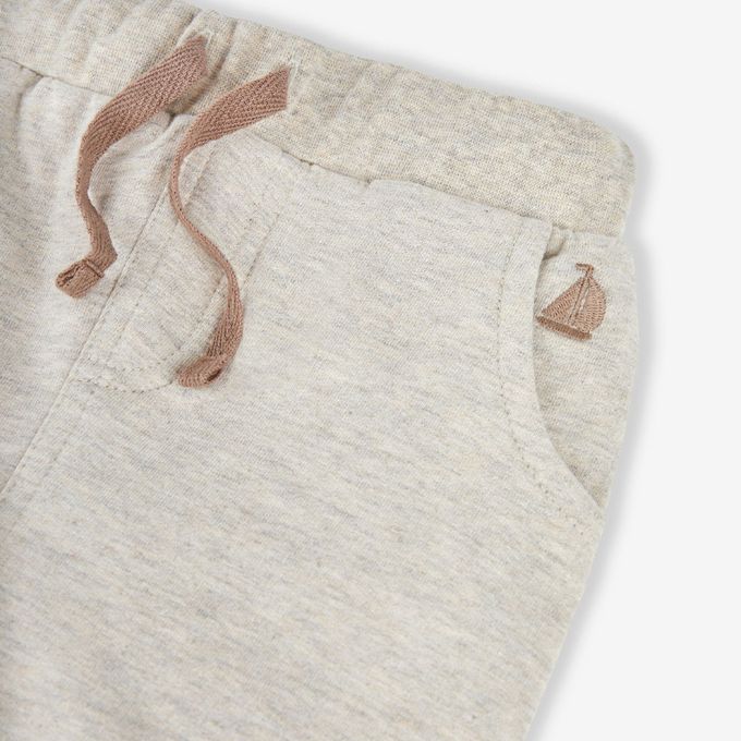 英國 JoJo Maman BeBe - 幼/兒童超優質保暖100%純棉 2 入組長褲-大地色