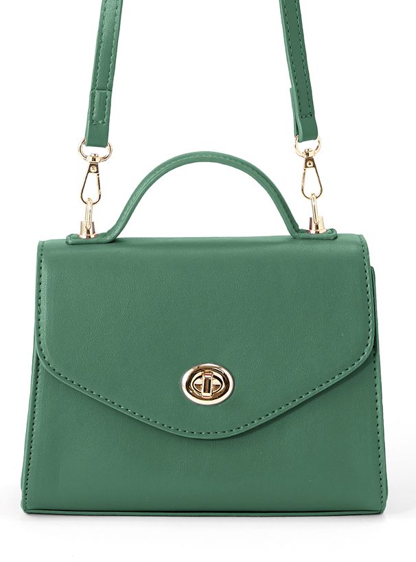 日本 GRL - 2WAY梯形金旋釦手提包/側背包-薰衣草