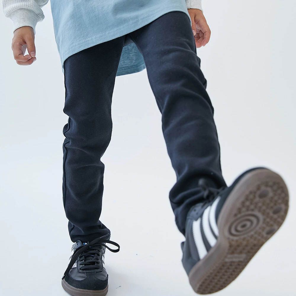 [熱銷定番] 超彈力抗毛球休閒長褲-黑